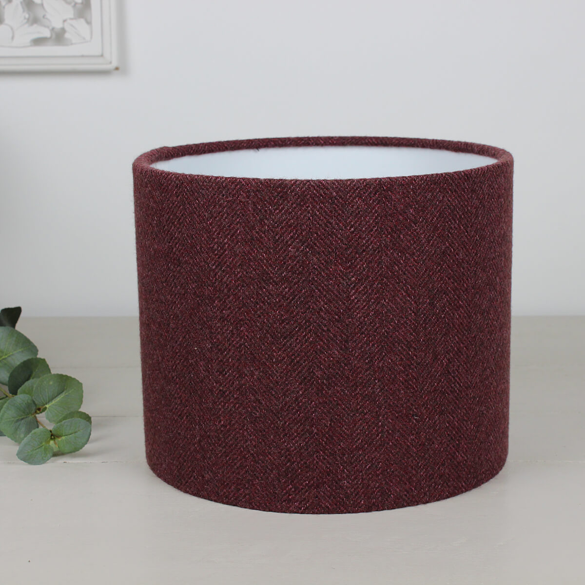 Carnegie Heather Herringbone Drum Lampshade