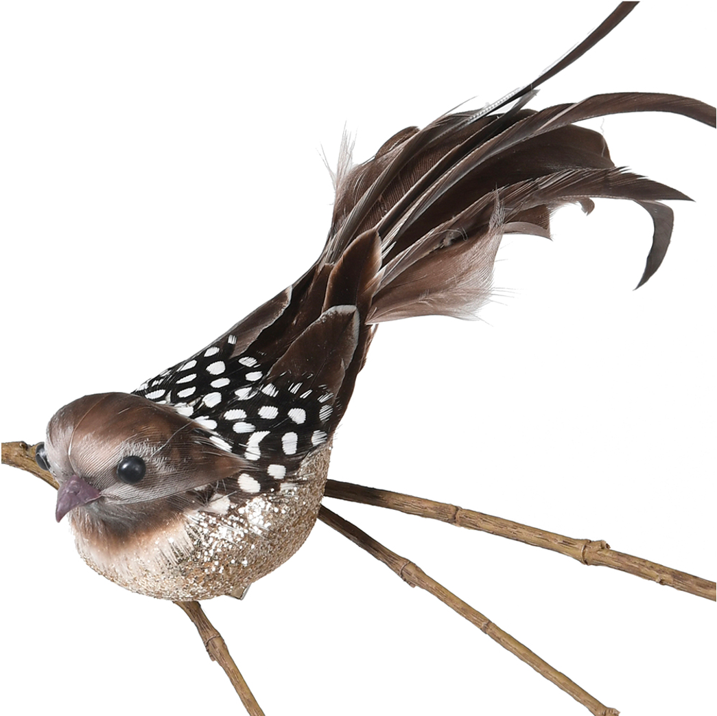 Mini Dotted Feather Bird Clip On
