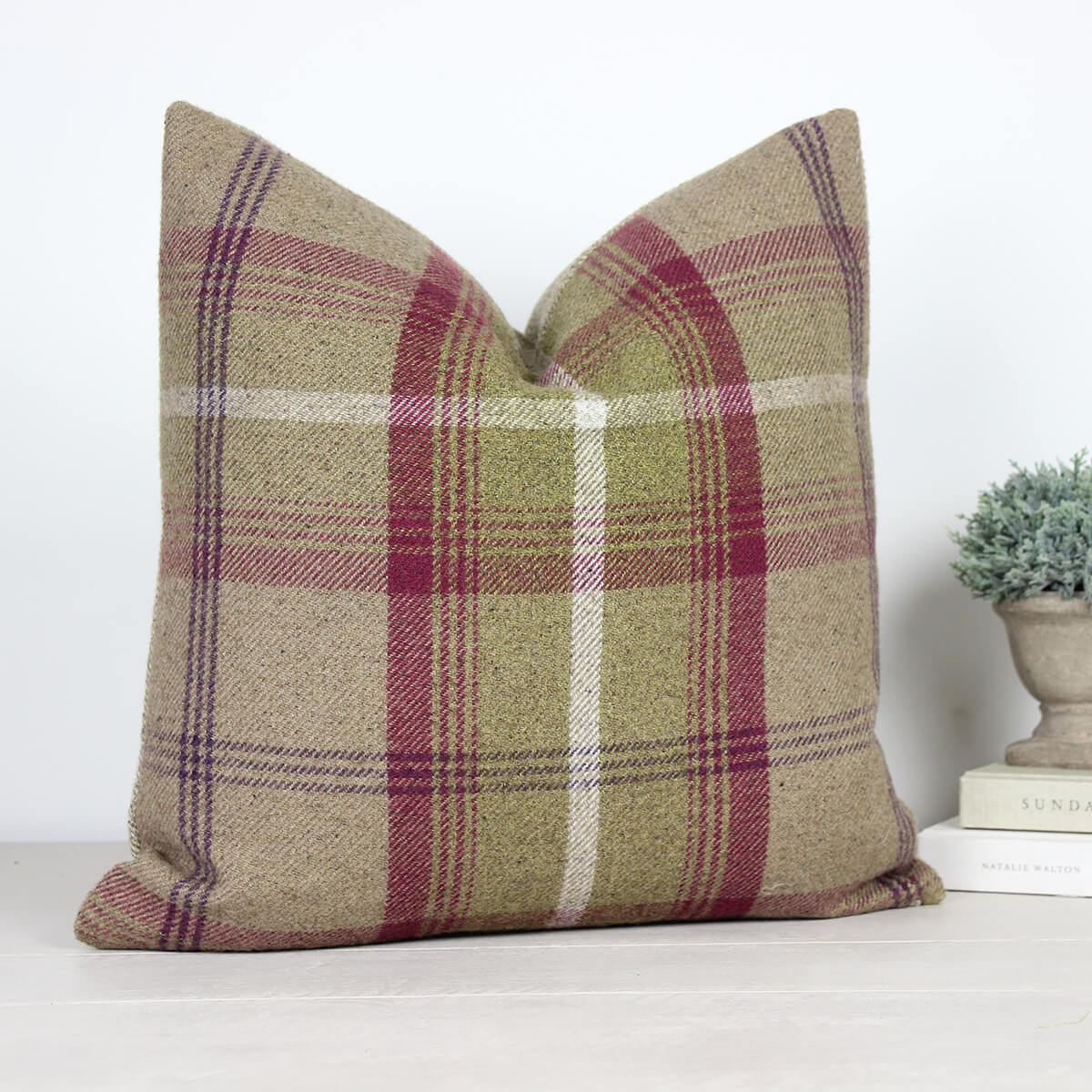 Balmoral Heather Checked Cushion