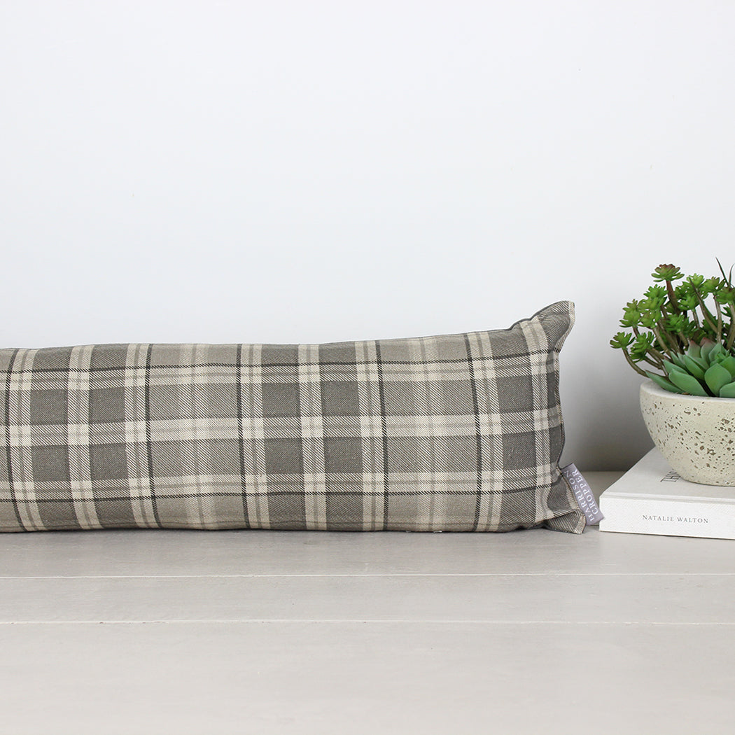 Grey Highland Check Tartan Draught Excluder