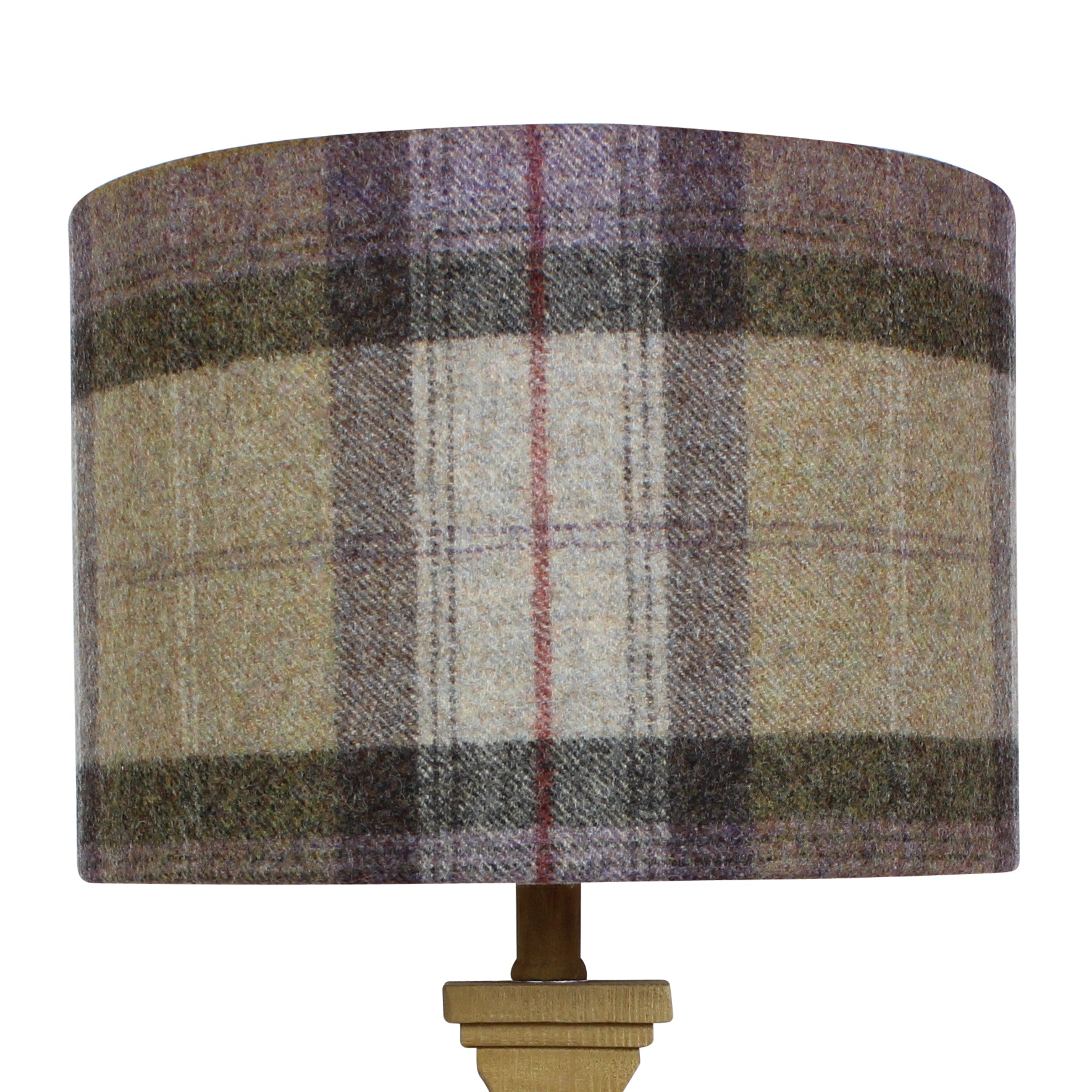 Moonstone Skye Wool Checked Drum Lampshade