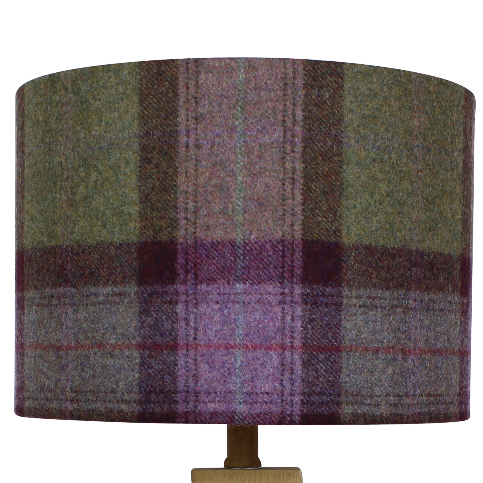 Mystic Quartz Skye Wool Checked Drum Lampshade