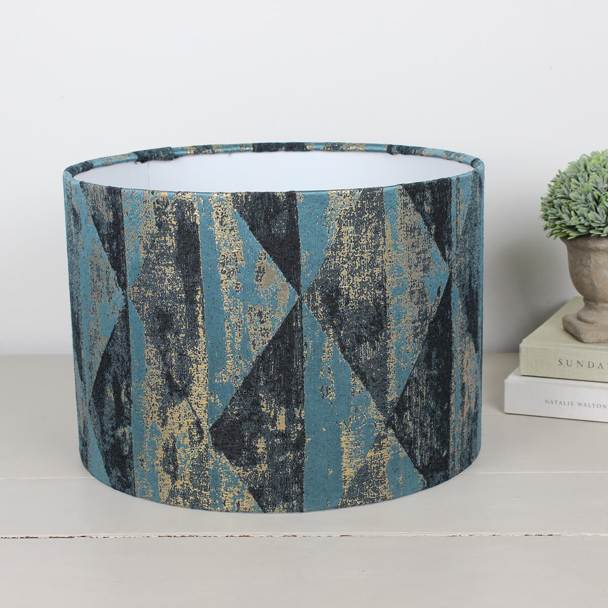 Mystique Teal Drum Lampshade