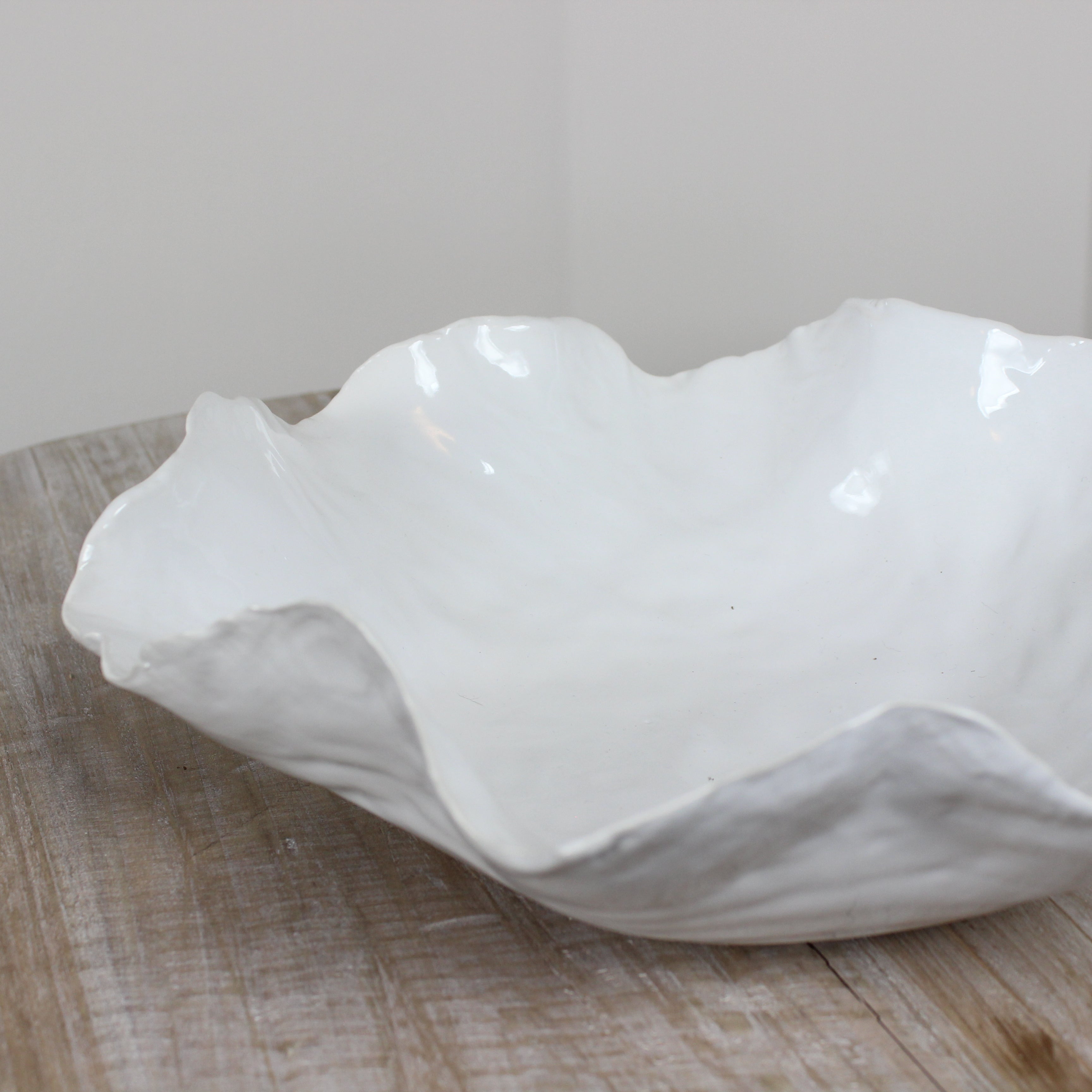Ella White Wave Edge Bowl