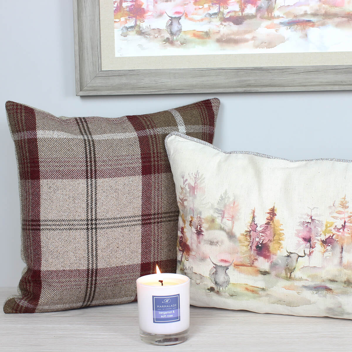 Mulberry Balmoral Checked Cushion