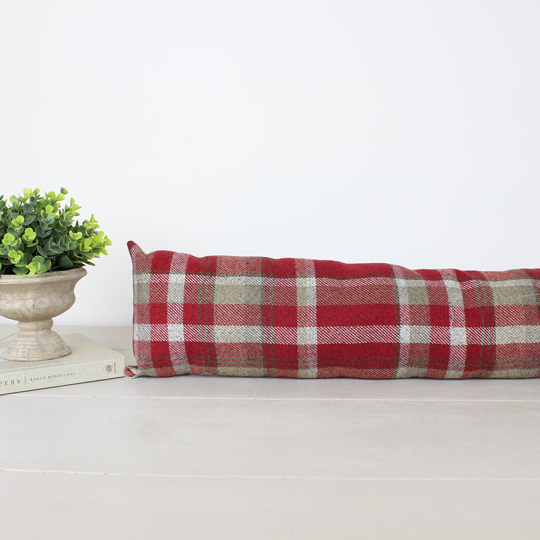 Elgin Red Tartan Draught Excluder