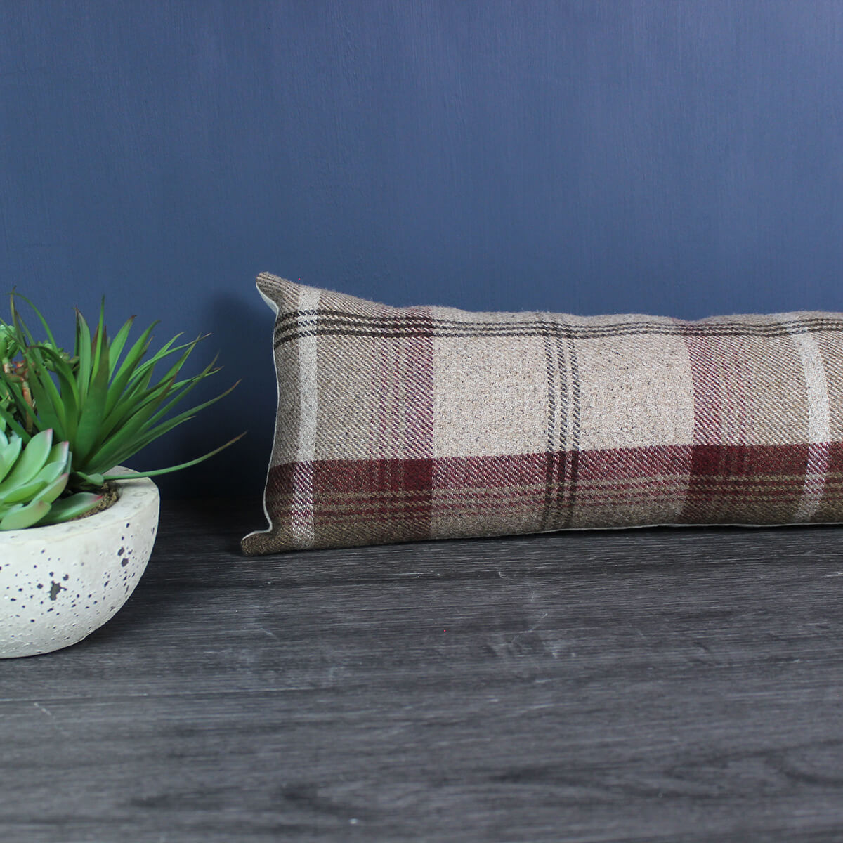 Balmoral Mulberry Tartan Check Draught Excluder