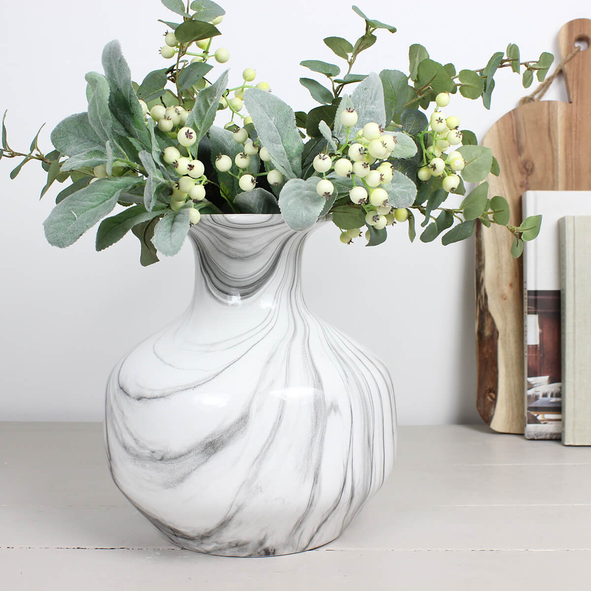 Marble Squat Vase