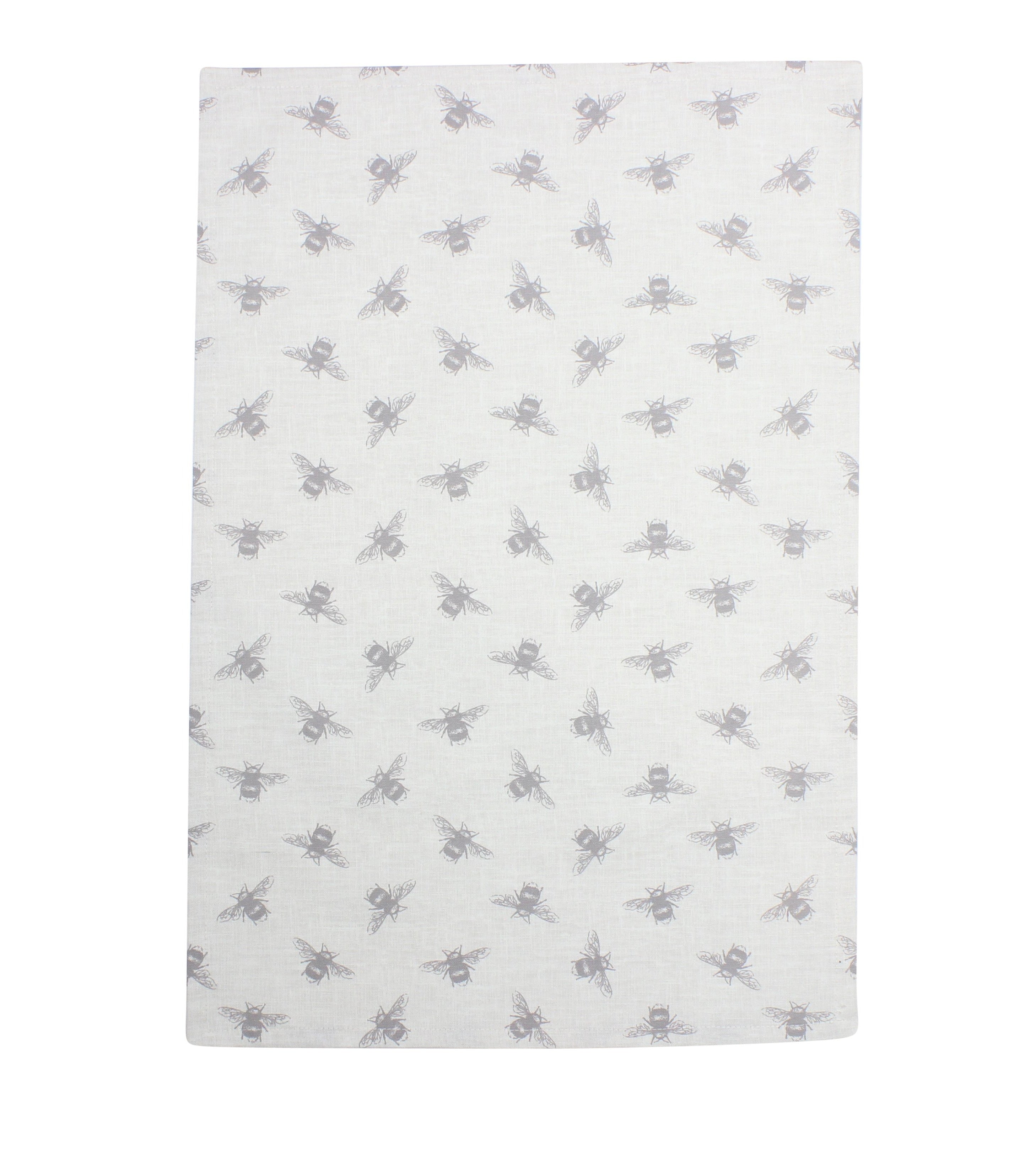 Grey Bee Tea Towel