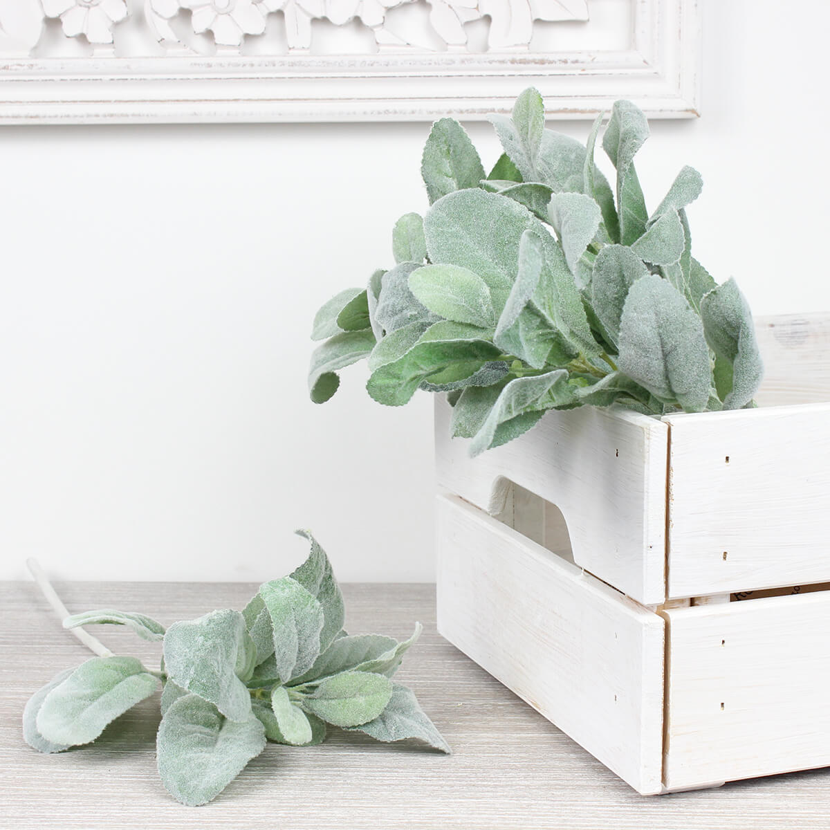faux lambs ear potted plant Faux Lambs Ear Foliage Stem | Foliage & Greenery