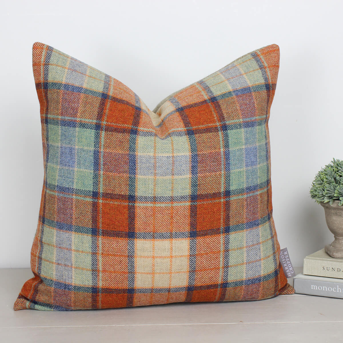 Lewis Paprika Checked Cushion