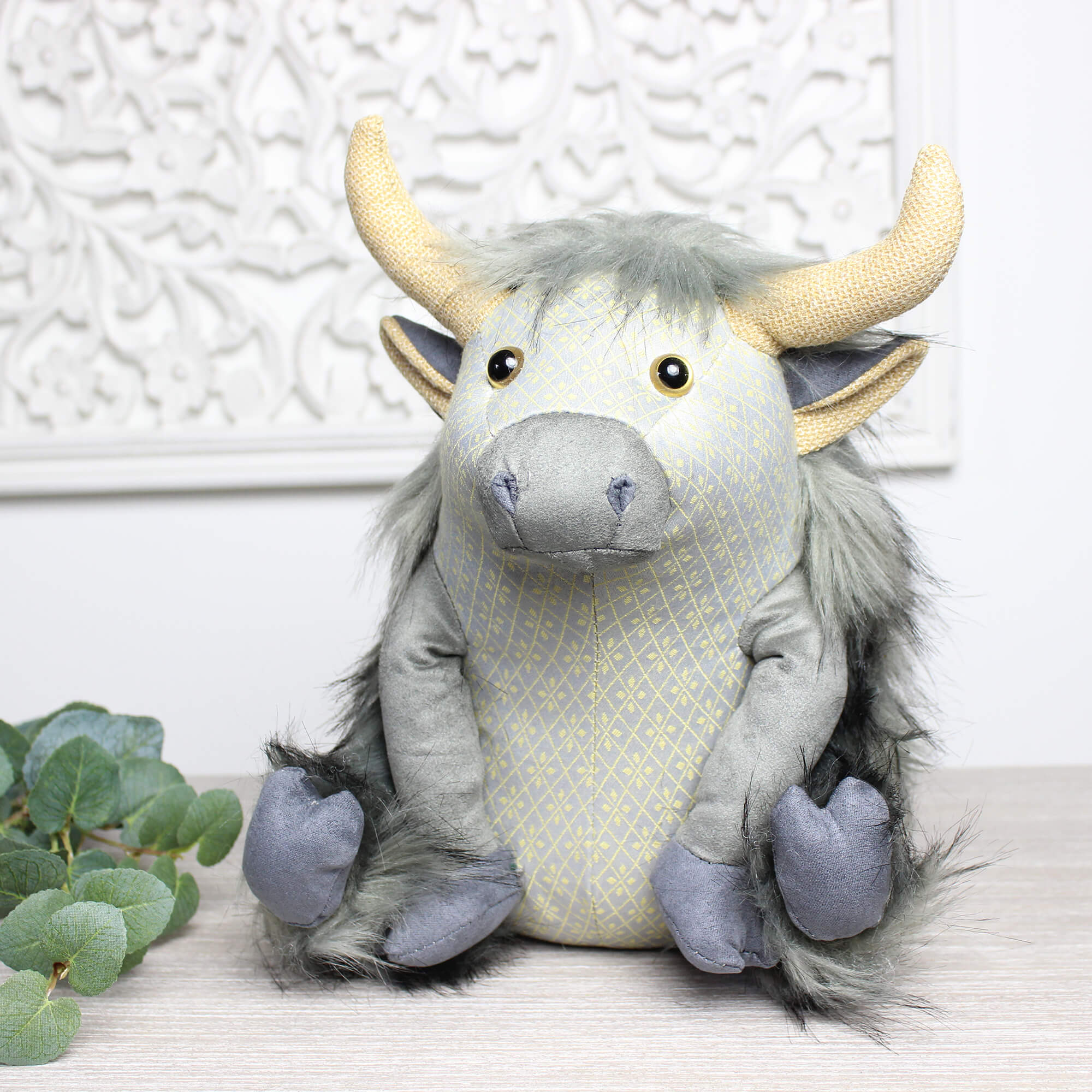 Posh Angus Highland Cow Doorstop