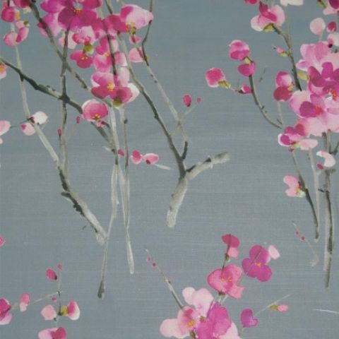 Seville Blossom Slate Curtains