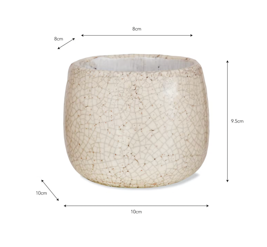 Ceramic Elena Distressed Pot Small