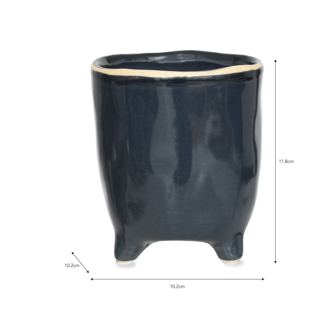 Ceramic Ink Blue Planter Small
