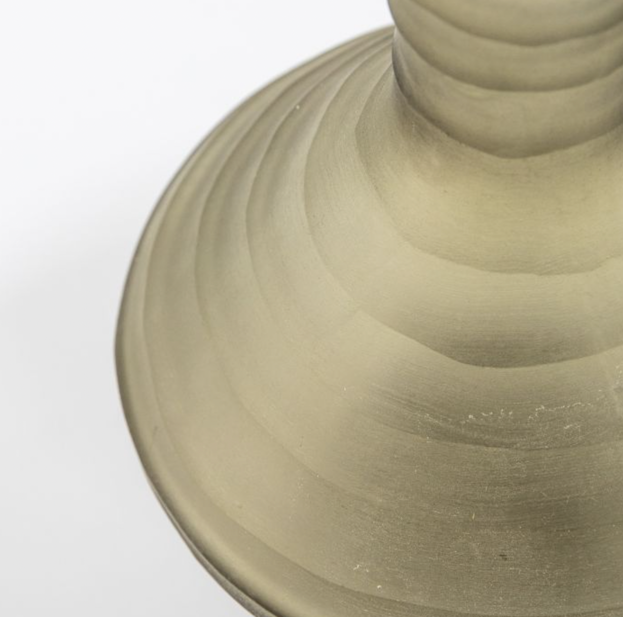 Glass Dusty Light Brown Aryan Vase - Small