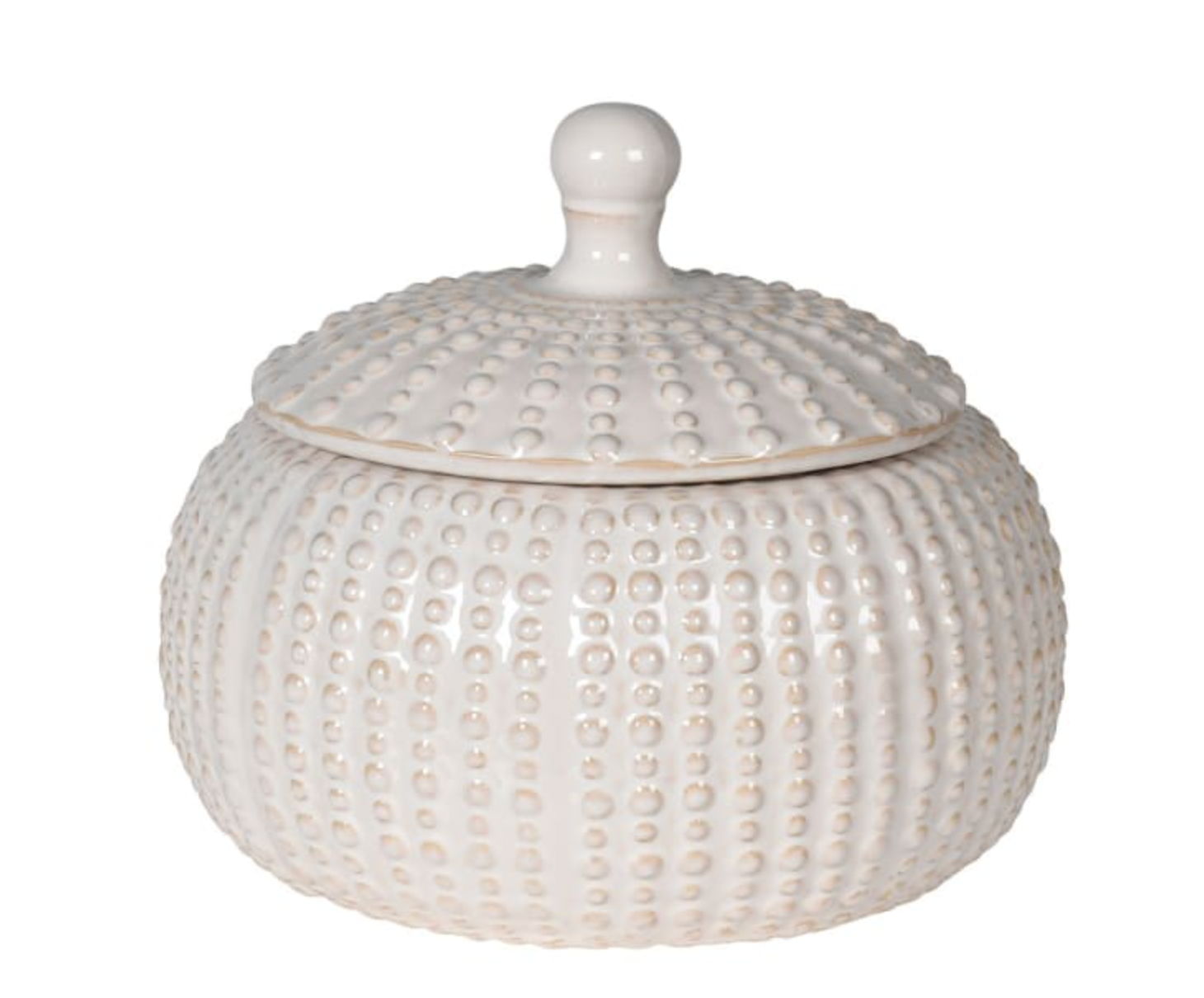 White Squat Jar with Lid - Large