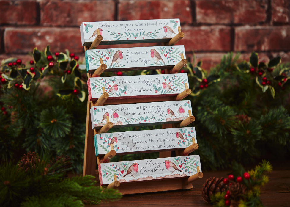 Christmas Robin Tabletop Block