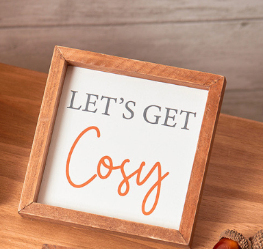 Cozy Mini Frame Plaque