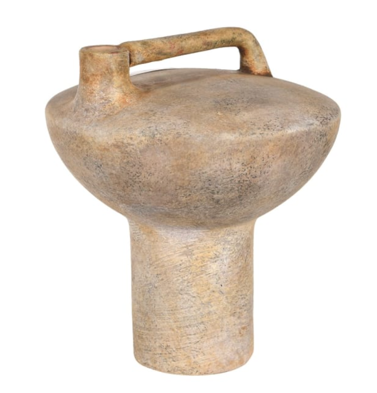 Distressed Terracotta Vase with Handle