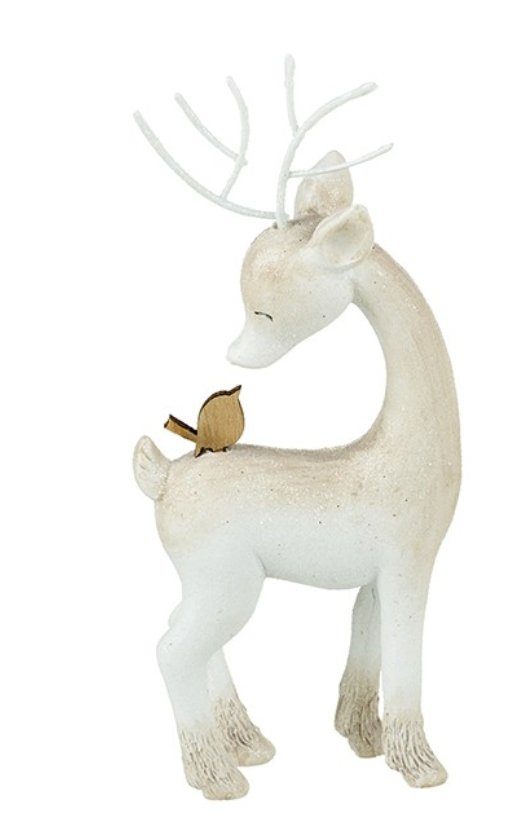 Reindeer With Bird Ornament