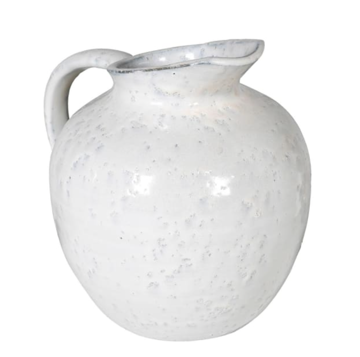 Glazed White Ceramic Jug