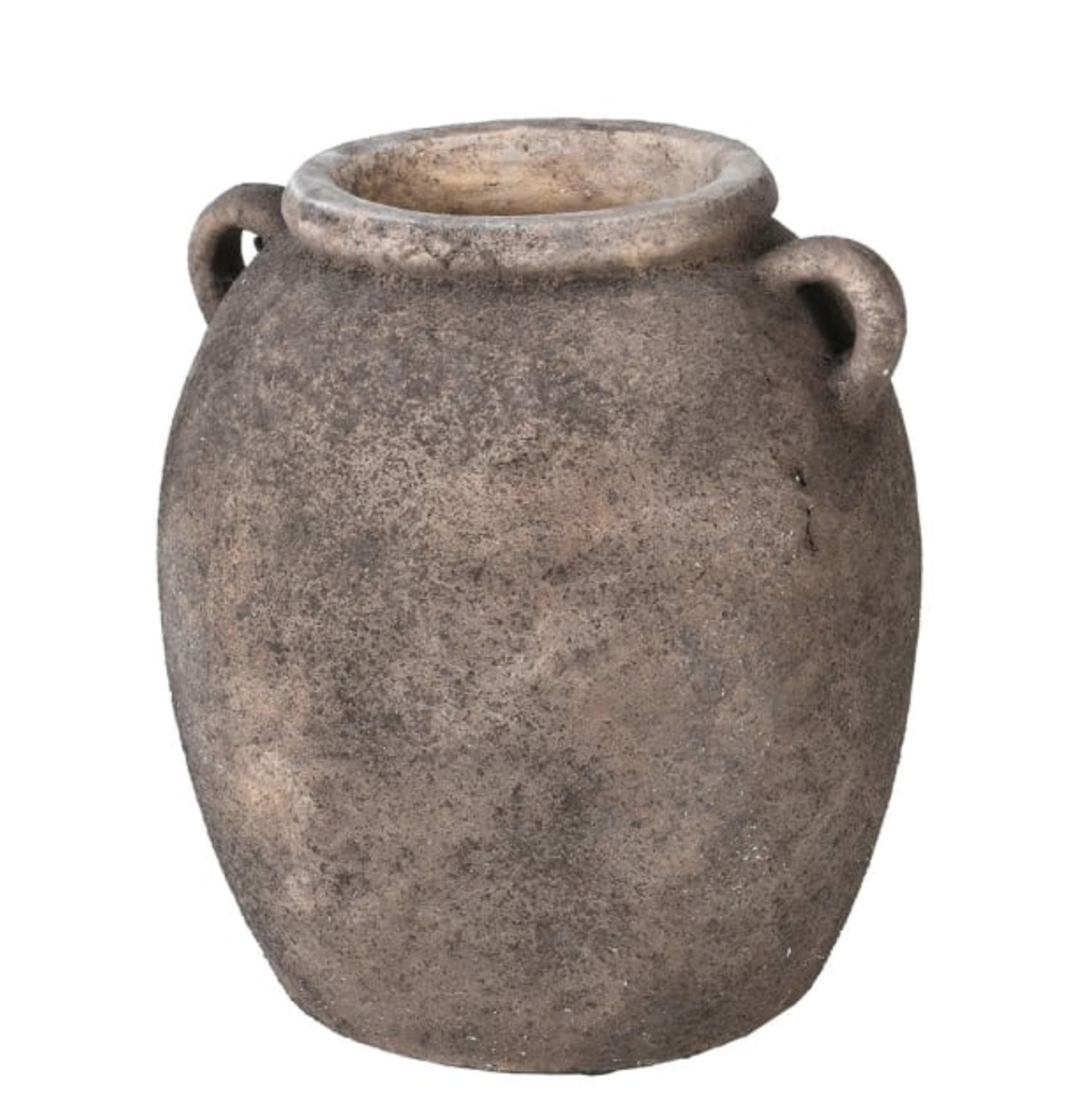 Brown Rustic Earthenware Handle Vase