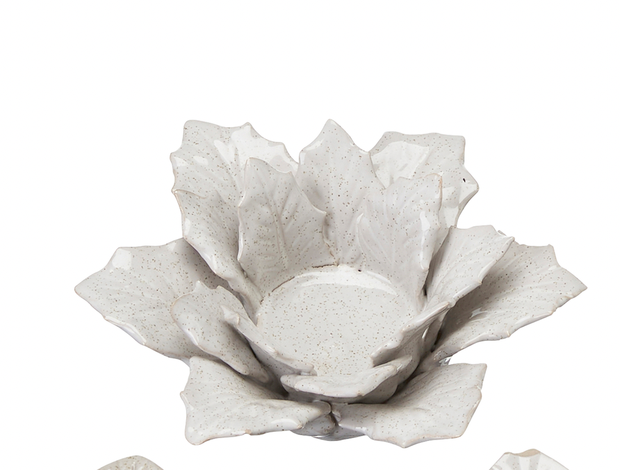 Neutral Floral Candle Holder