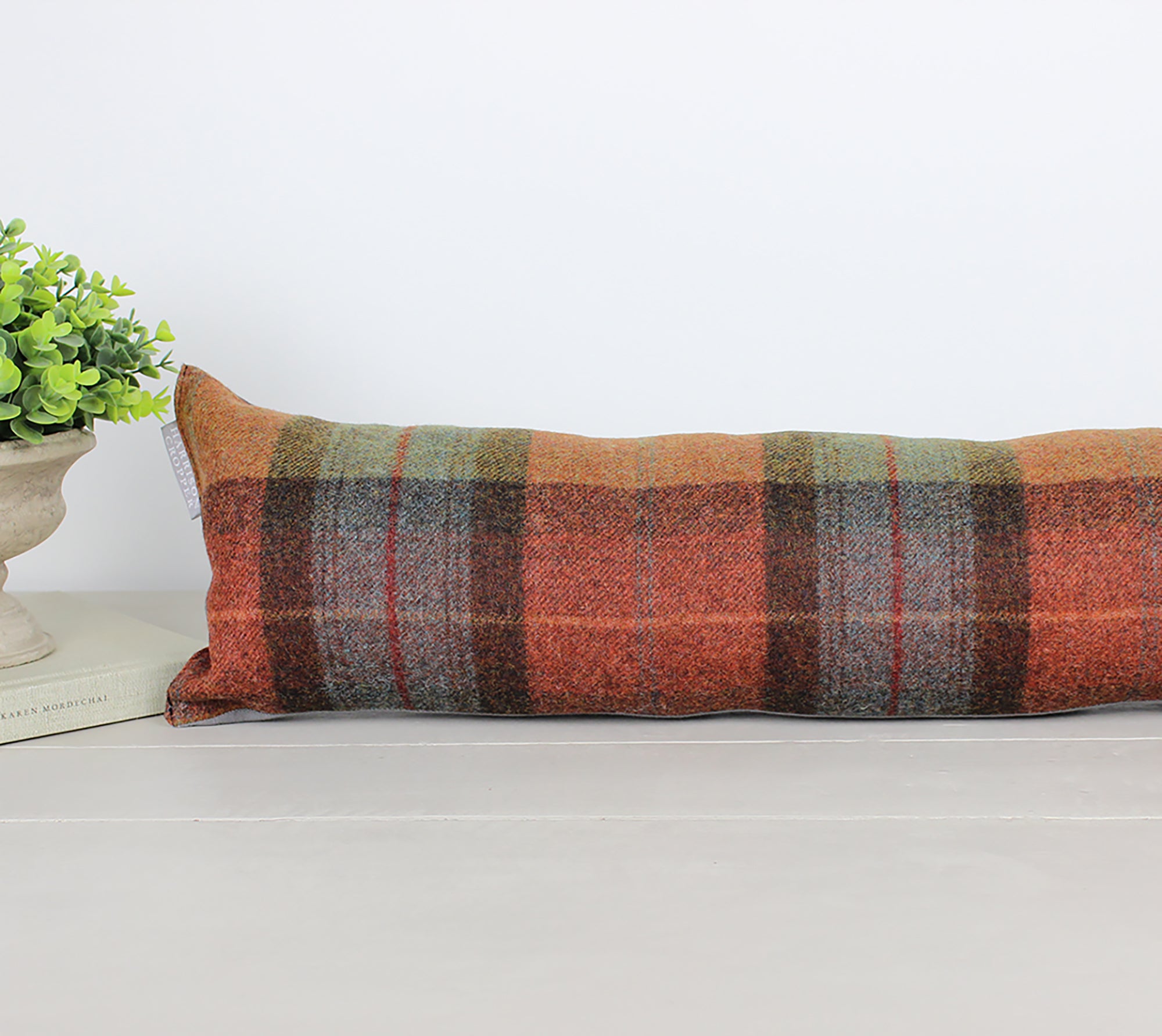 Skye Burnt Orange Wool Draught Excluder