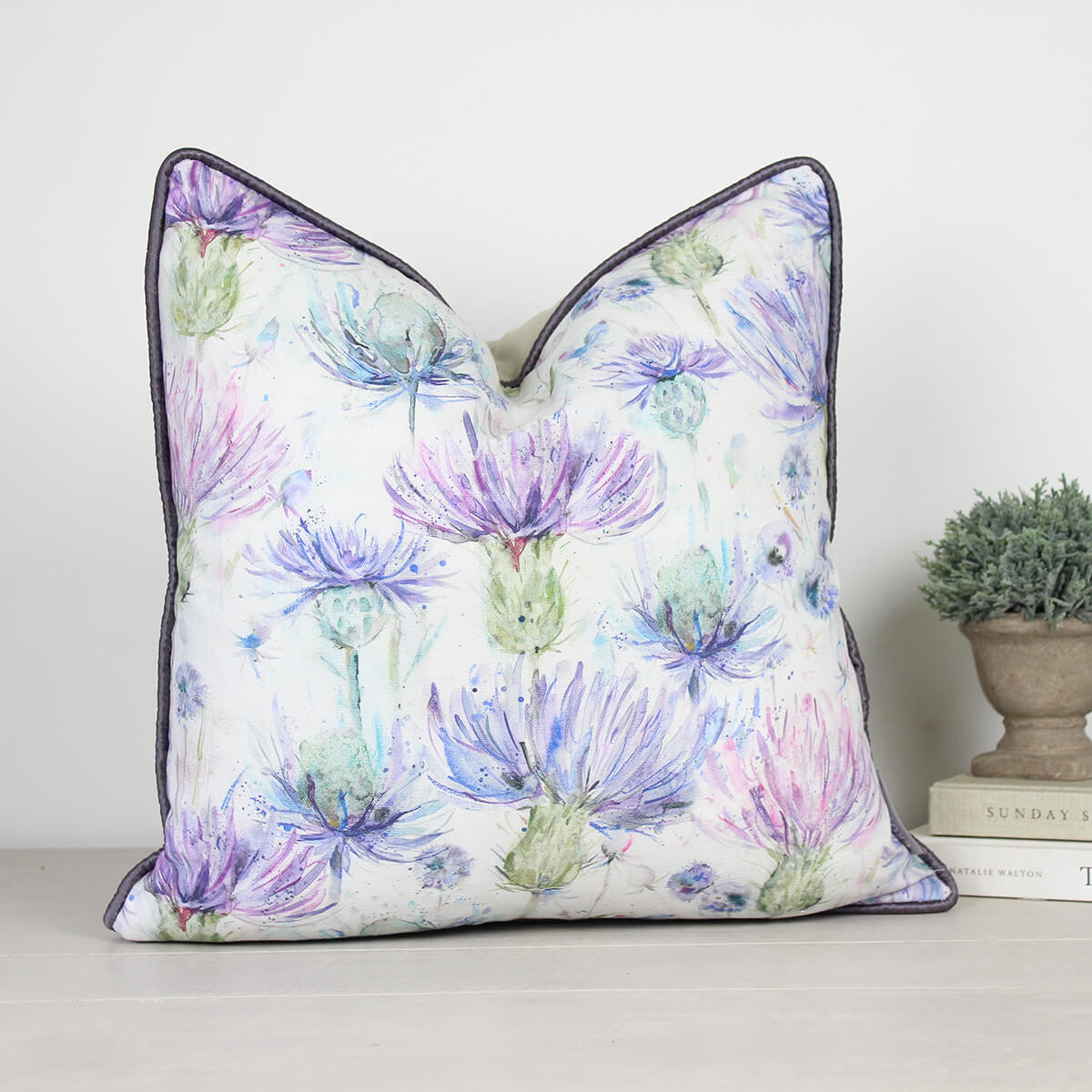 Purple Thistle Cushion