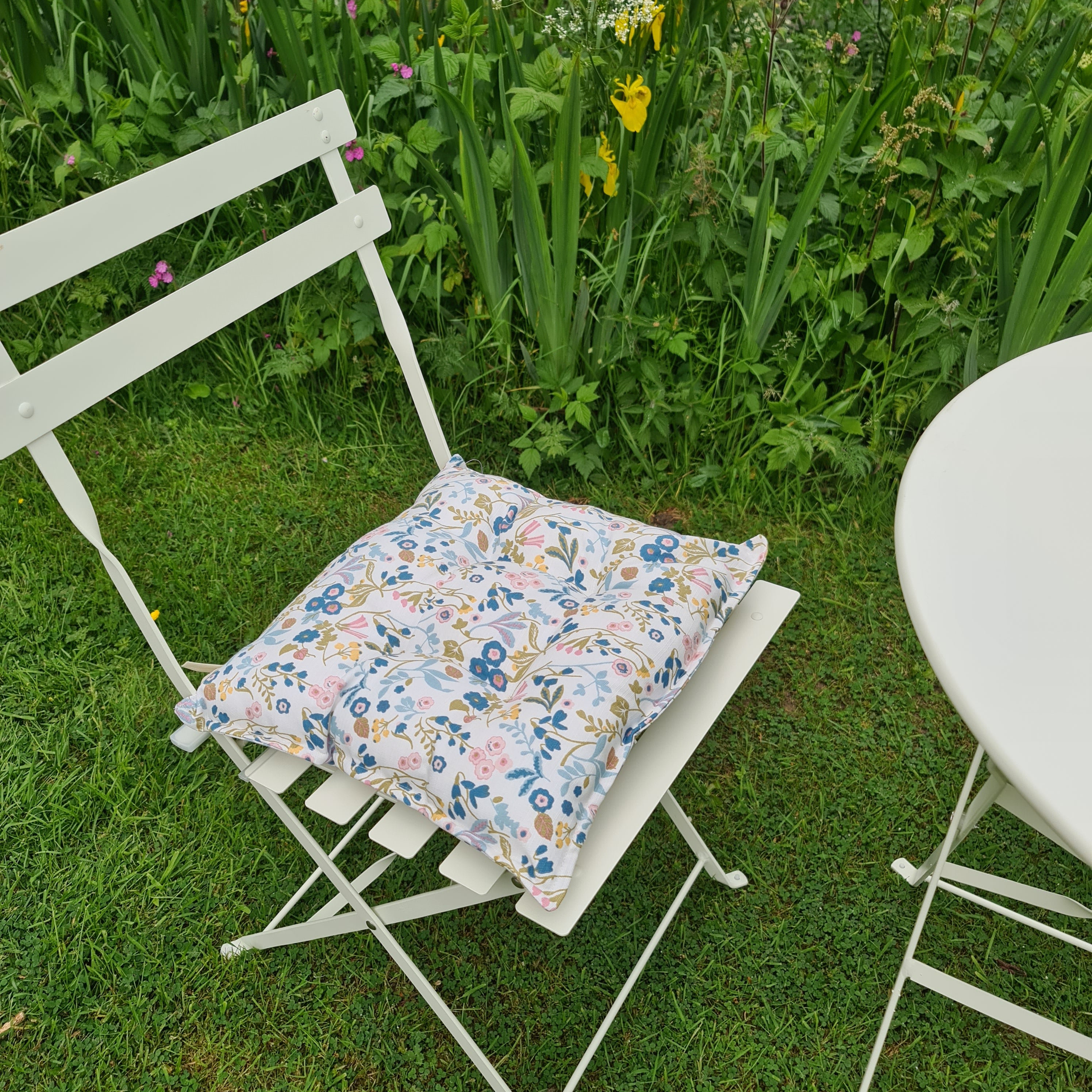Ashbee Teal/Blush Chair Seat Pad