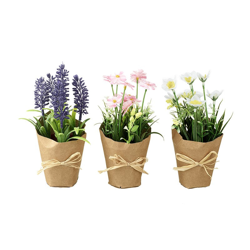 Faux Pretty Flowers In Pots