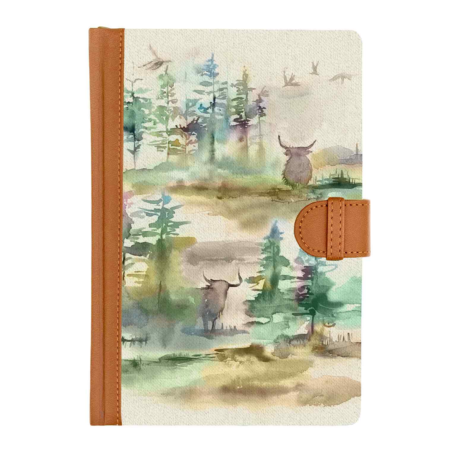 Caledonian Forest Highland Cow Voyage Maison Notebook