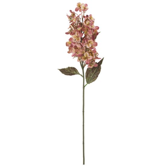 Faux Pink Panicle Hydrangea Stem