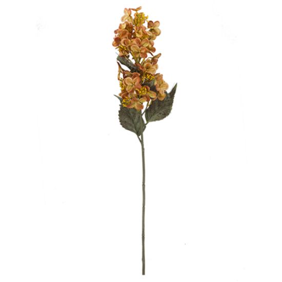 Faux Orange Panicle Hydrangea Stem