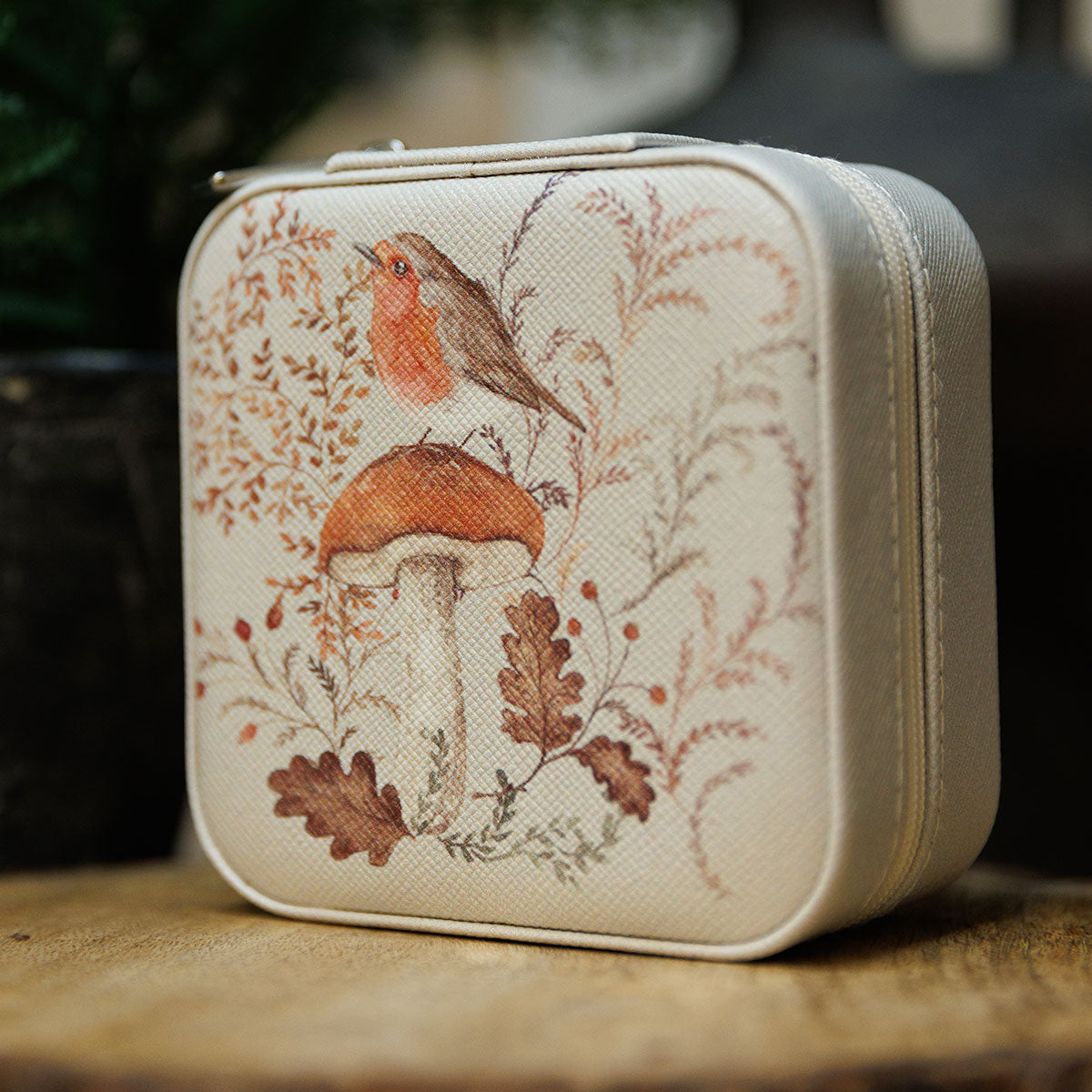 Rustic Woodland Small Animal PU Jewellery Box