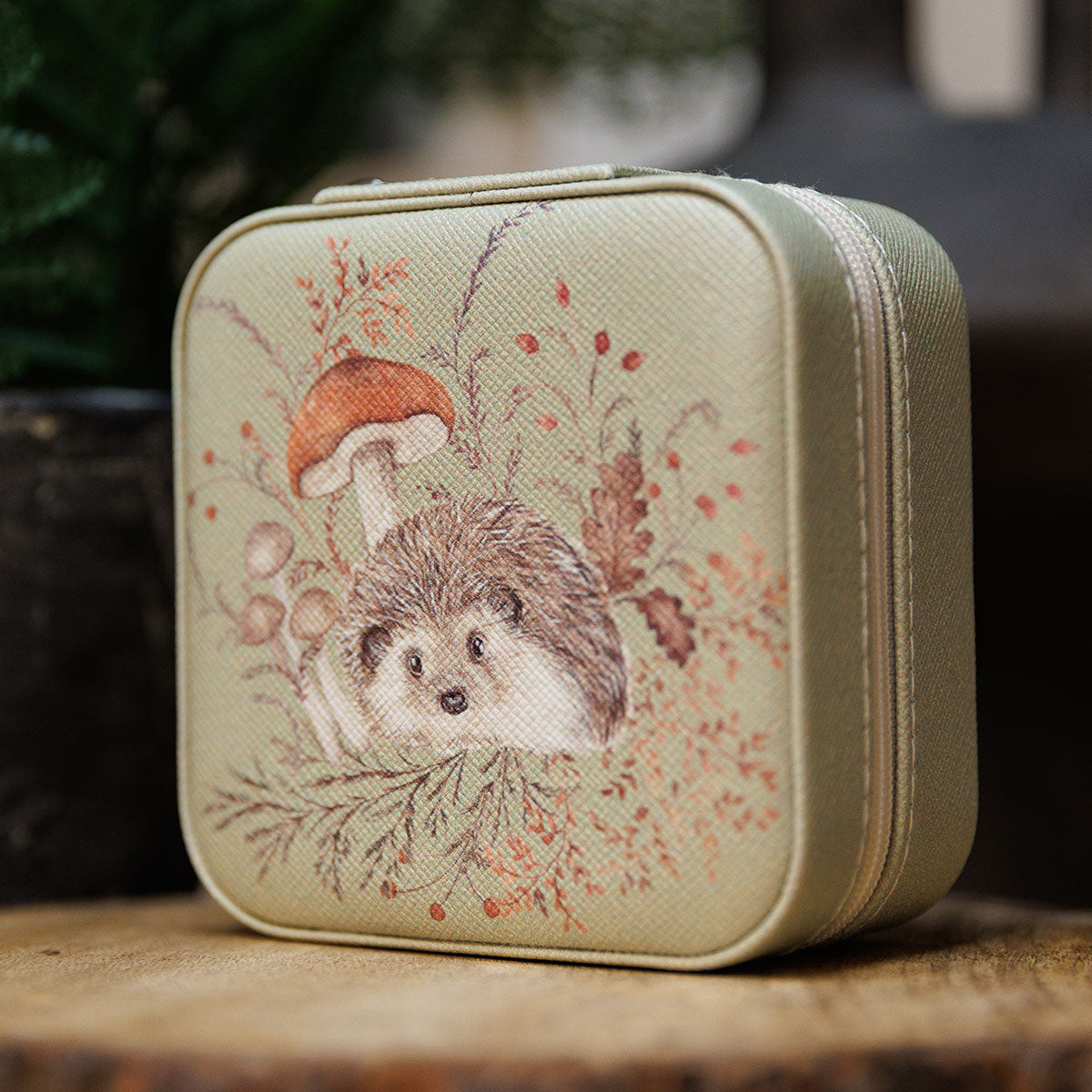 Rustic Woodland Small Animal PU Jewellery Box