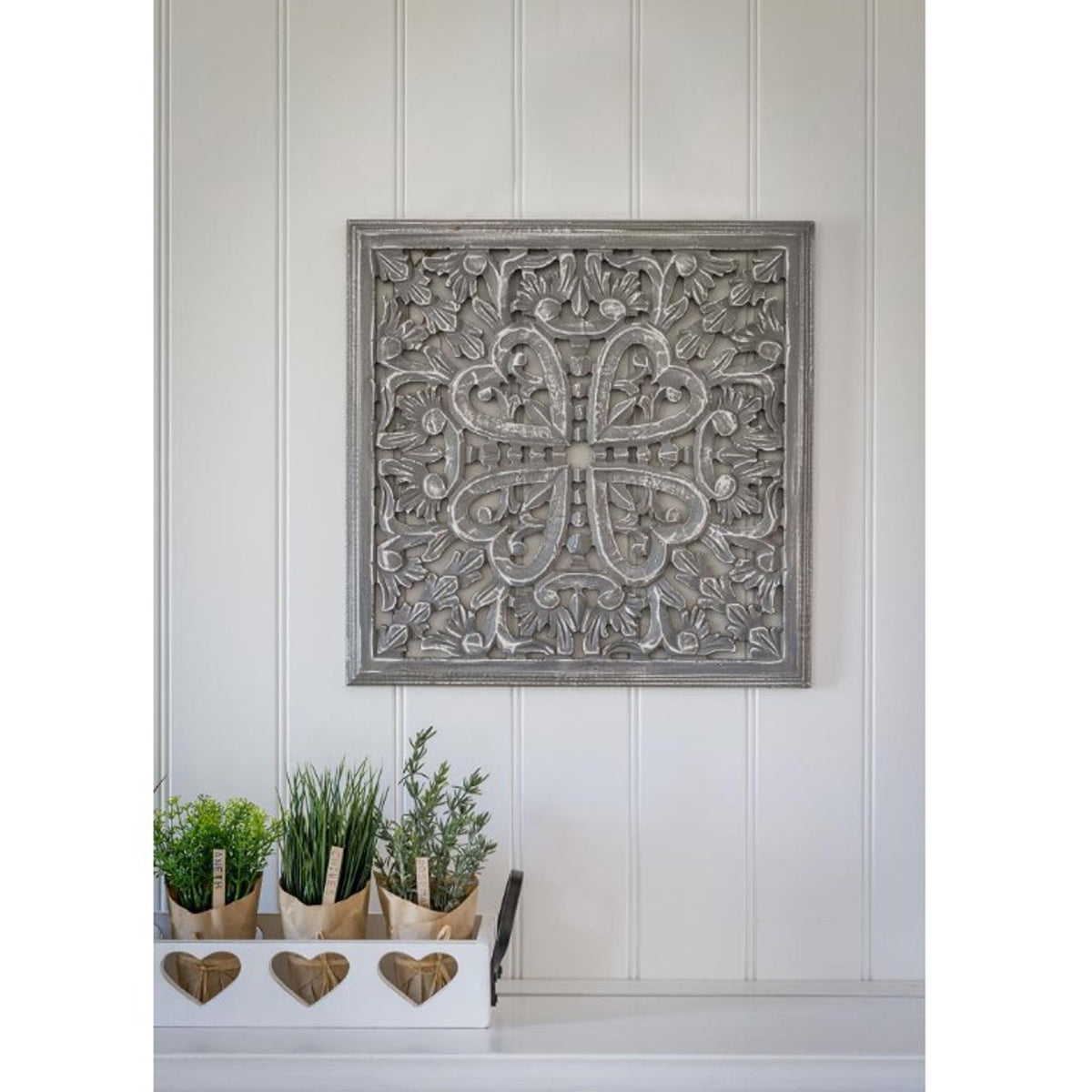 Grey small Edge Carved Panel