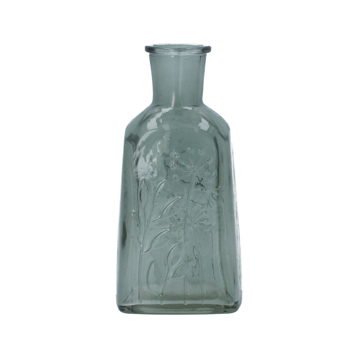 Green Glass Meadow Design Bottle Vase
