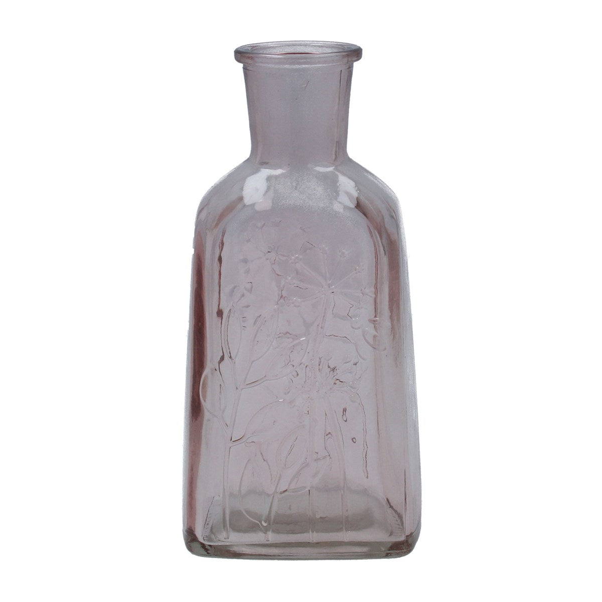 Pink Glass Meadow Design Bottle Vase