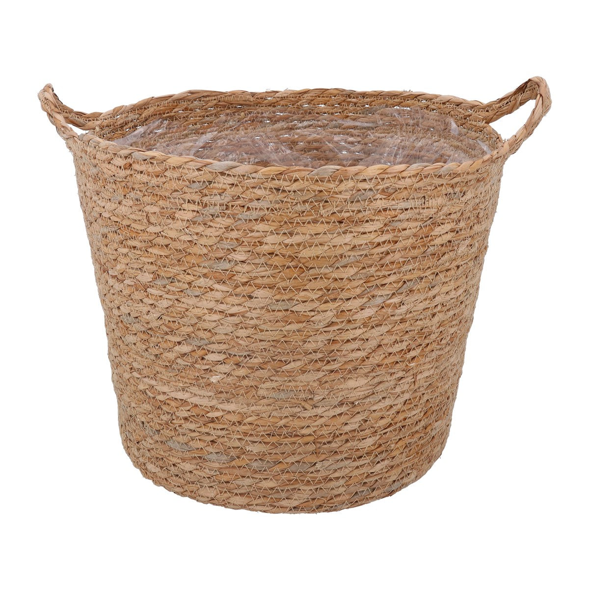 Natural Woven Basket with Handles - Large