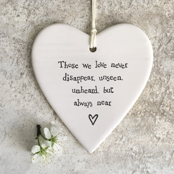 East Of India Round Heart Hanger-Those We Love