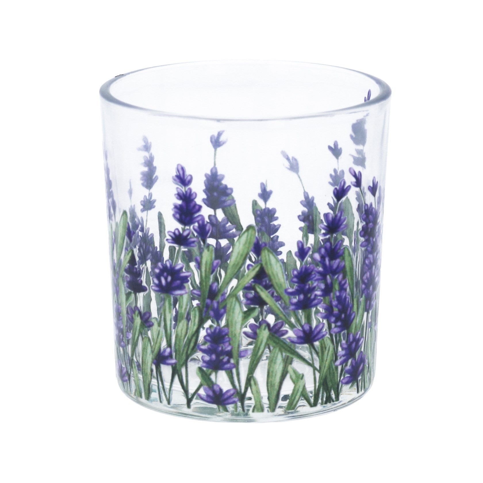 Lavender Field Mini Glass T-Lite Holder