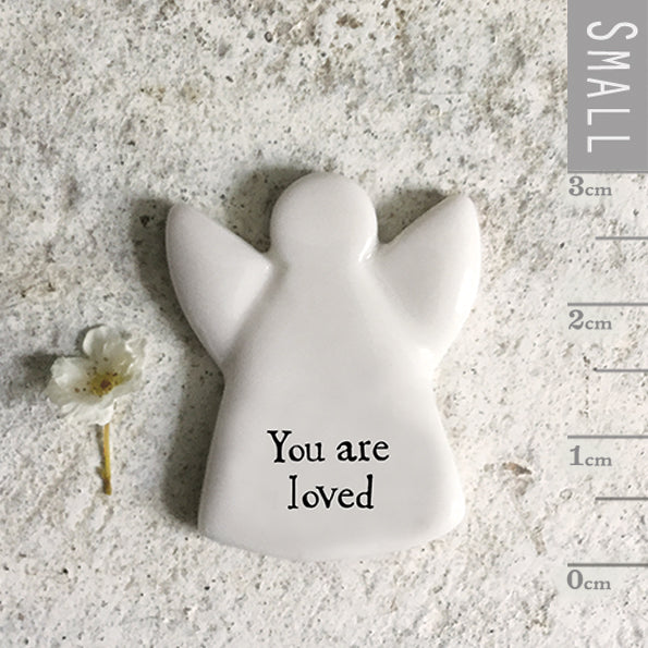 East Of India You Are Loved White Angel Token