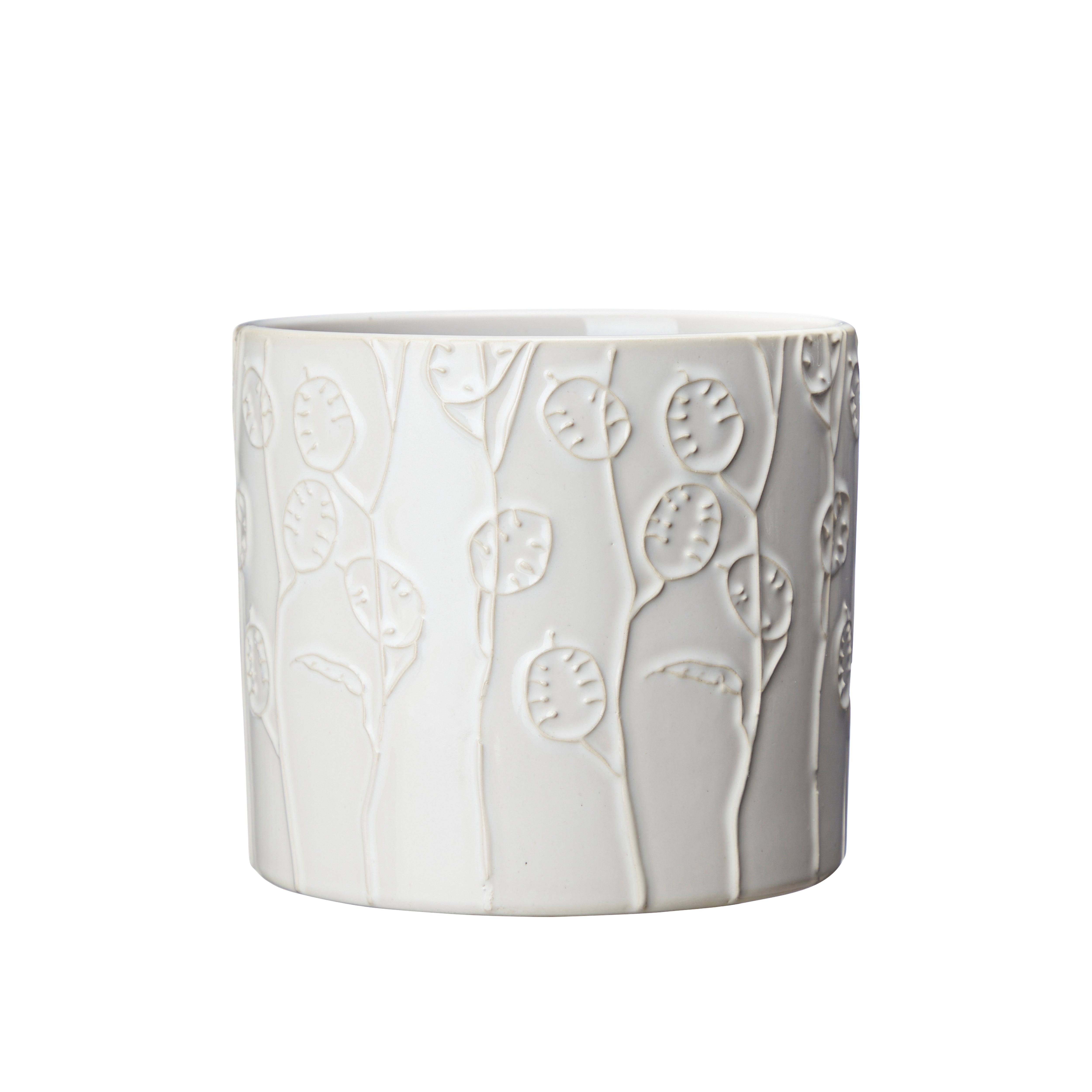 Saga White Melange Pots