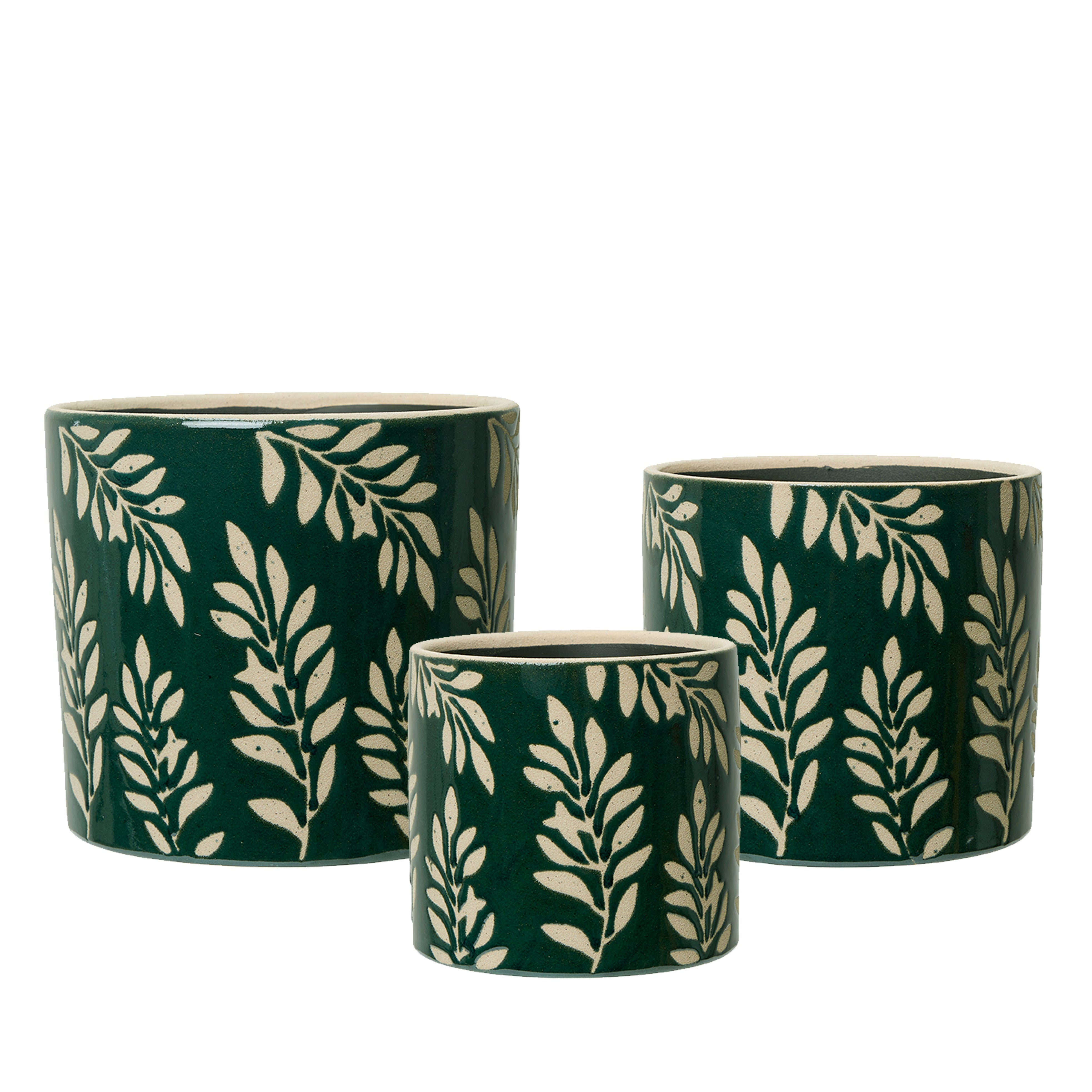 Sanna Green Leaf Pots