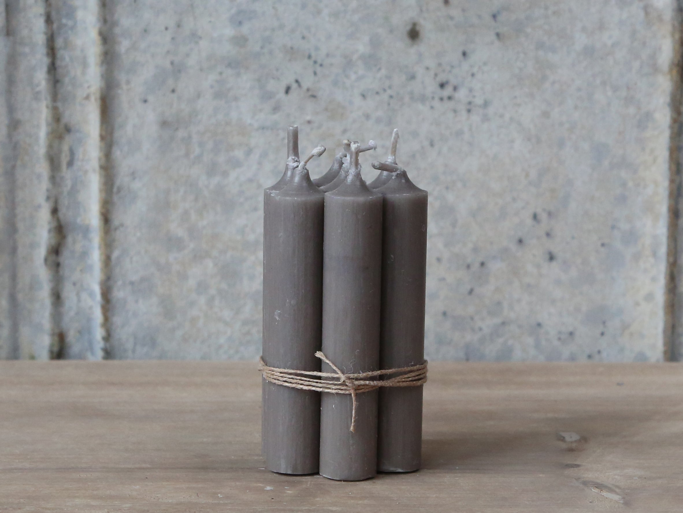 Linen Short Dinner Candle