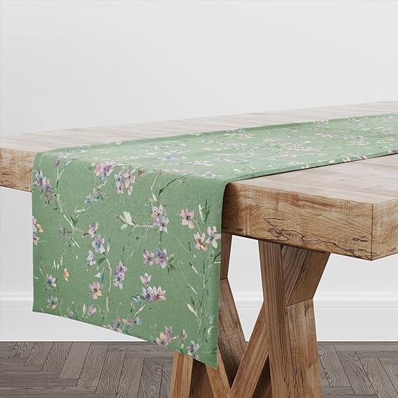 Fiore Fabric Table Runner (Seagrass)