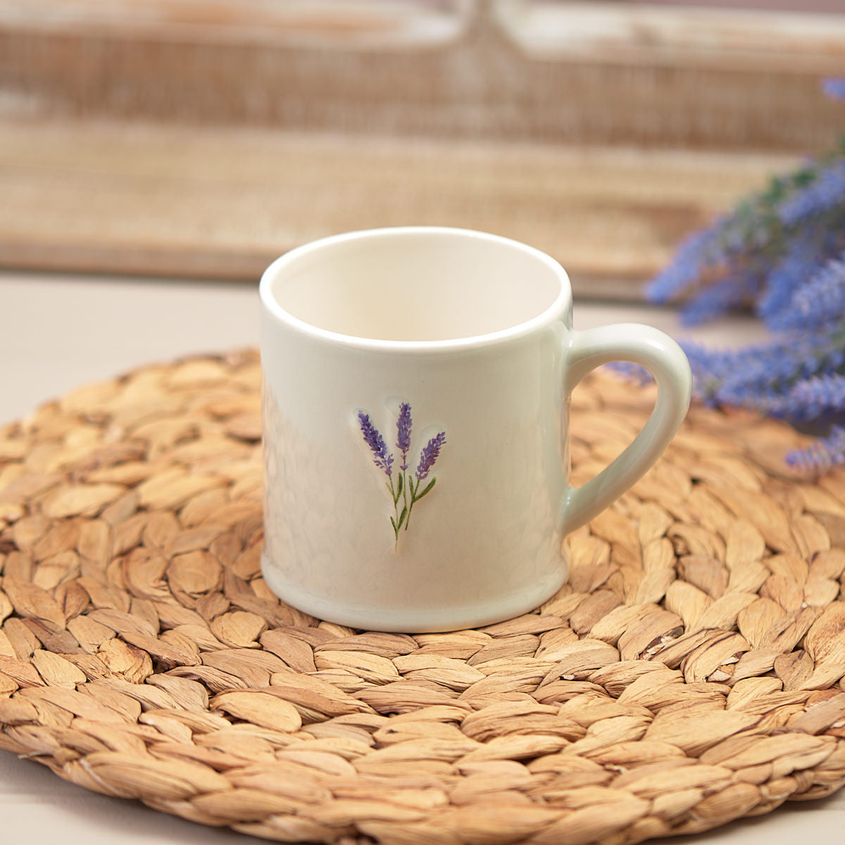 Lavender Embossed Mug