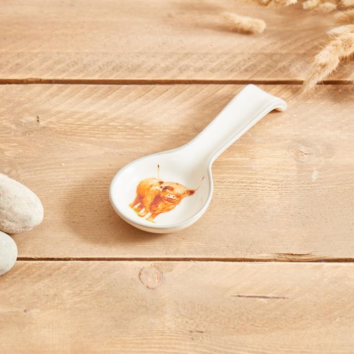 Highland Cow Ceramic Spoon Rest